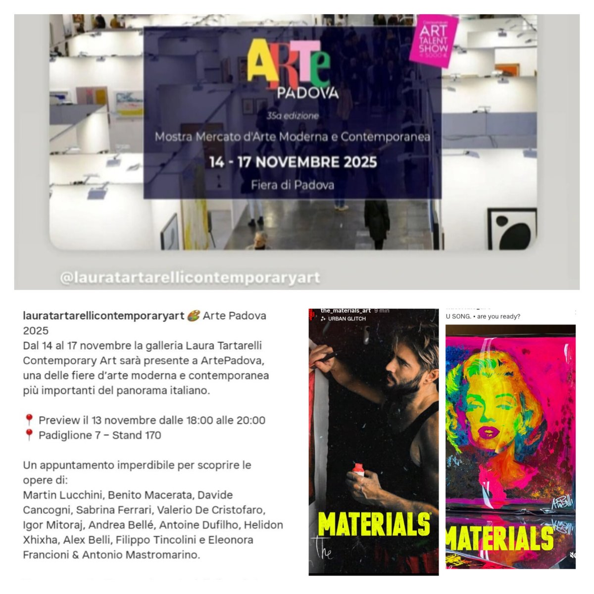 Quadrel1Cosetta's tweet image. ARTE e CREATIVITÀ..tra le opere esposte &quot;The Materials&quot; realizzate da Alex Belli. 
&quot; La creatività non si compra, non si studia, né s&apos; impara... si possiede &quot;
Cit. Carlo Prevale                                🎨🎨🎨🎨🎨🎨🎨🎨🎨🎨🎨
#Alexbelliart 
#Thematerials