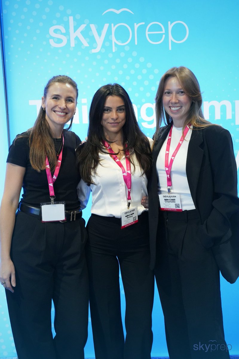 SkyPrep's tweet image. Day 2 at #DevLearn2025 🚀

Great energy on the floor today — powerful conversations and inspiring ideas everywhere✨

We’re diving deep into how #AI is already changing the way organizations build and deliver training!

📍Booth 539 | #LMS #LearningInnovation #AIinLearning