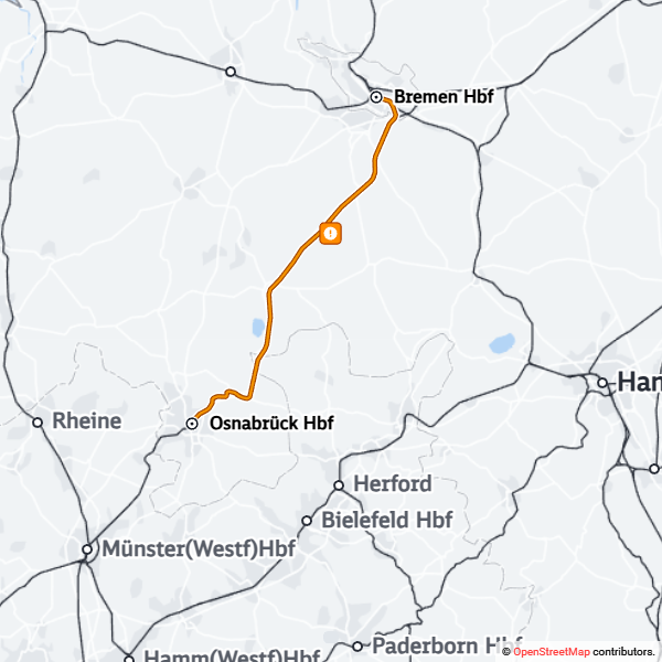 #RE9 #RegioNDS
#Bremen_Hbf⇆#Osnabrück_Hbf
Unbefugte Personen auf der Strecke im Raum #Dreye. Es kommt zu Verspätungen in beide Richtungen zwischen Bremen Hbf und Osnabrück Hbf. Zugausfälle sind möglich. Reiseverbindung bitte prüfen.