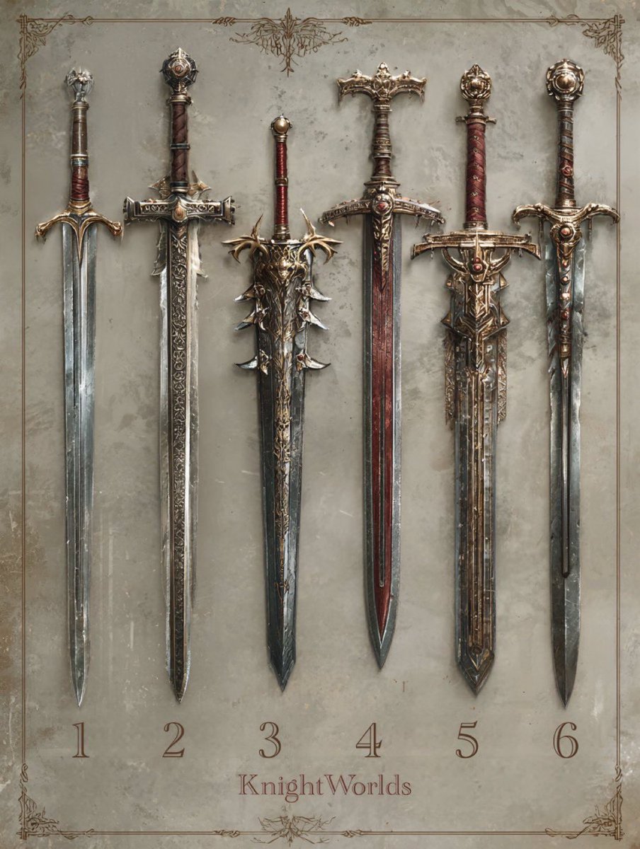 Which sword would you choose if you were to enter a war?