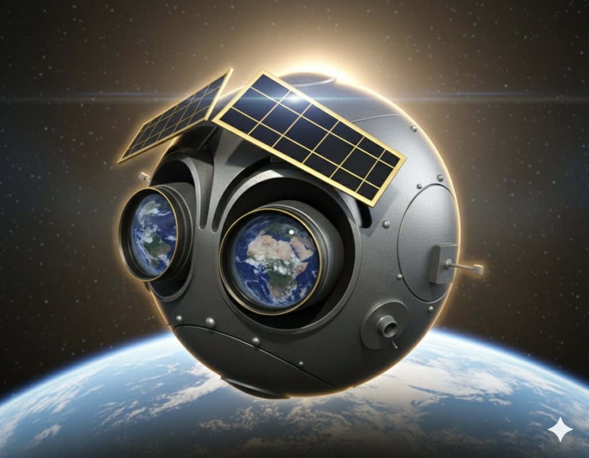 The Satellite looks down
Right now
And
Forever

- Elvis Costello