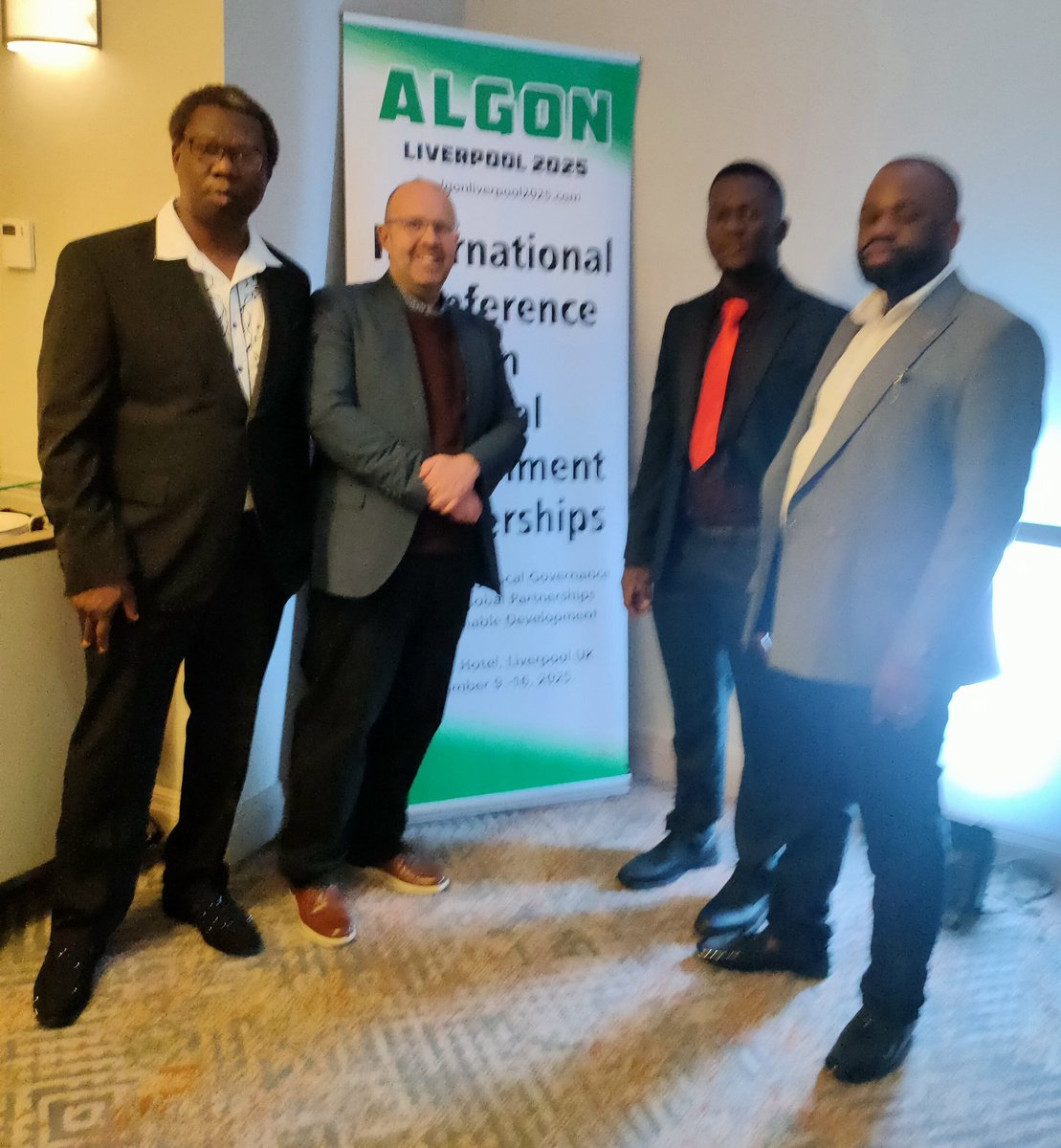 Meeting with mayors and local government leaders from Nigeria in Liverpool for the Association of Local Governments of Nigeria's International Conference on Local Government Partnerships.  Talked about the Liverpool Commonwealth Association and work our universities are doing.