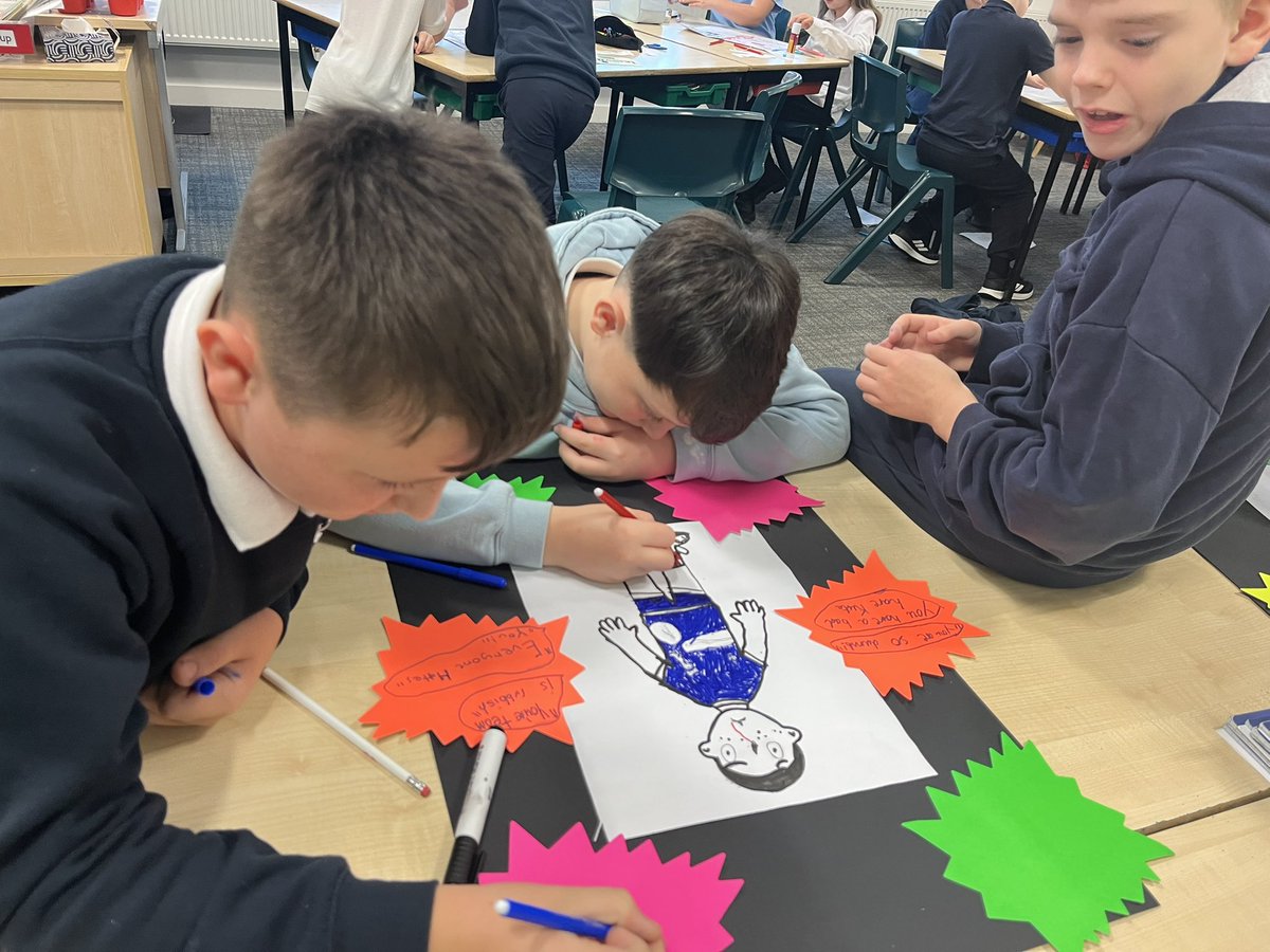 Lots of collaboration today in class as we worked on our “Anti- bullying” posters. Lots of discussion about emotions and feelings! 
#AntiBullying