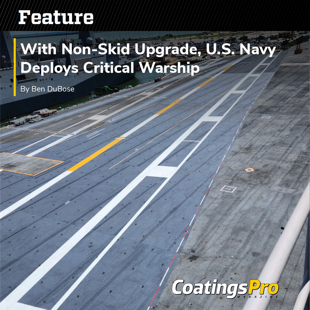 ⚓ Before setting sail for active service, the USS Gerald R. Ford (CVN-78) — the world’s largest aircraft carrier — received an essential upgrade to its non-skid coatings system. Completed at the Mid-Atlantic Regional Maintenance Center (MARMC) in Norfolk, Va., the project was