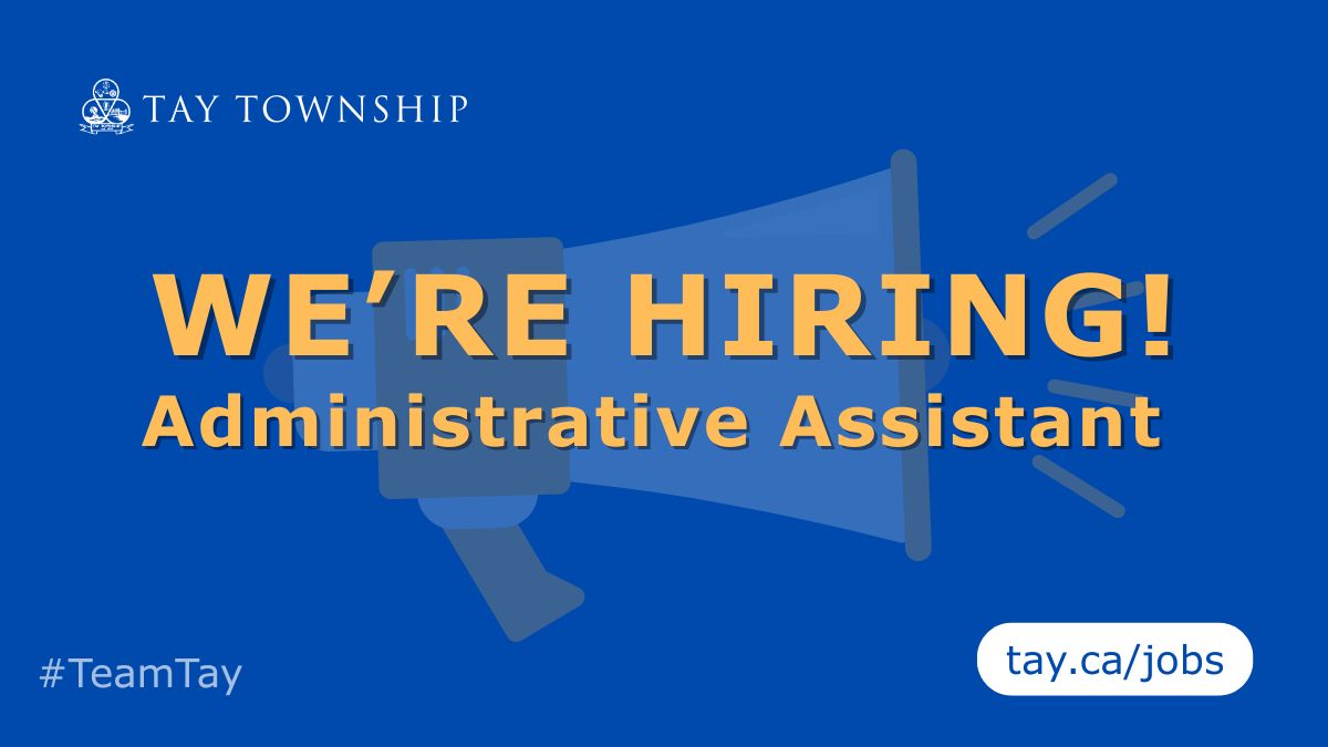 📣Join #TeamTay today! We're hiring!
➡️ Administrative Assistant (On-Site)
🌐Full details at tay.ca/jobs
🔔Posting Closes November 17, 2025 at 4pm