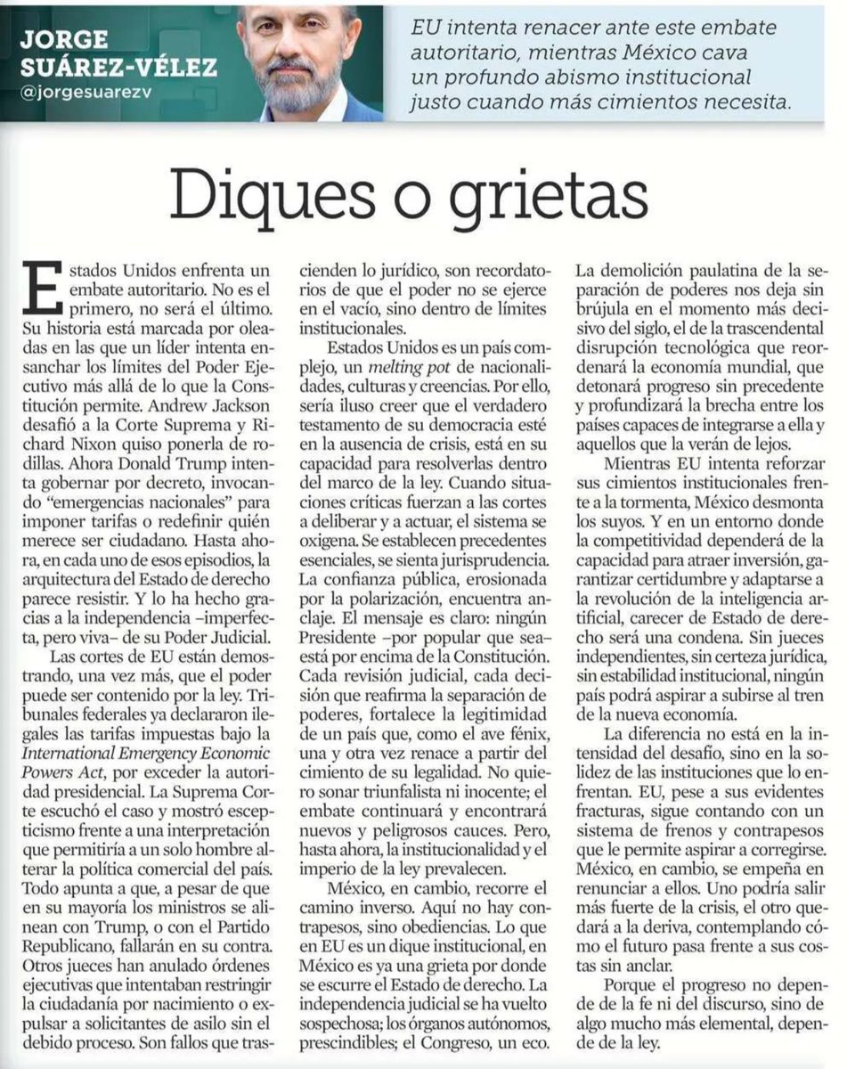 La #imperdible columna de ⁦<a href="/jorgesuarezv/">Jorge Suárez-Vélez</a>⁩
