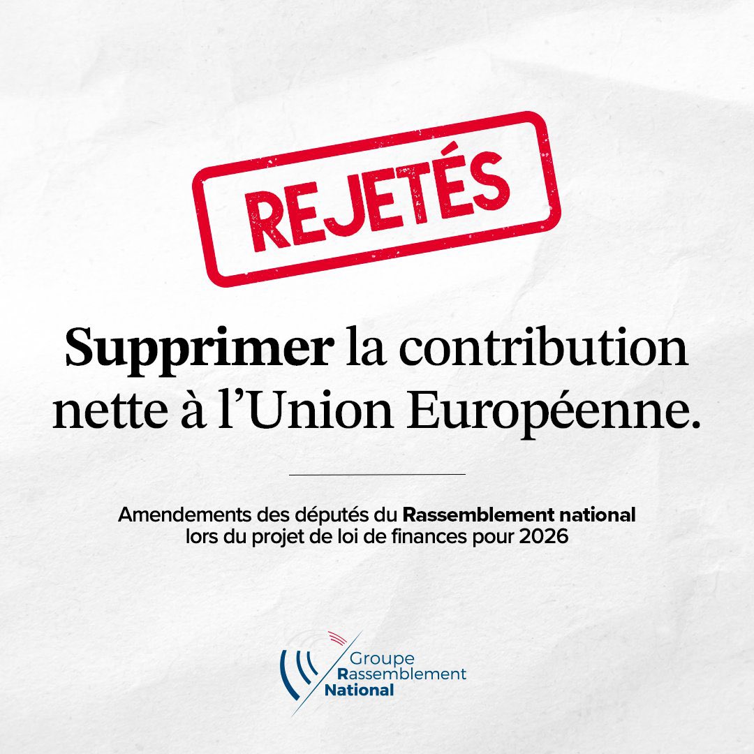 🚨Honteux ! Pour les macronistes il n’y a plus d’argent pour les Français qui sont toujours plus taxés, mais pour voter avec la gauche l'augmentation de la contribution à l’UE de 6 milliards €, il y a toujours de l’argent ! Alors que d’autres pays ont réussi à négocier un rabais