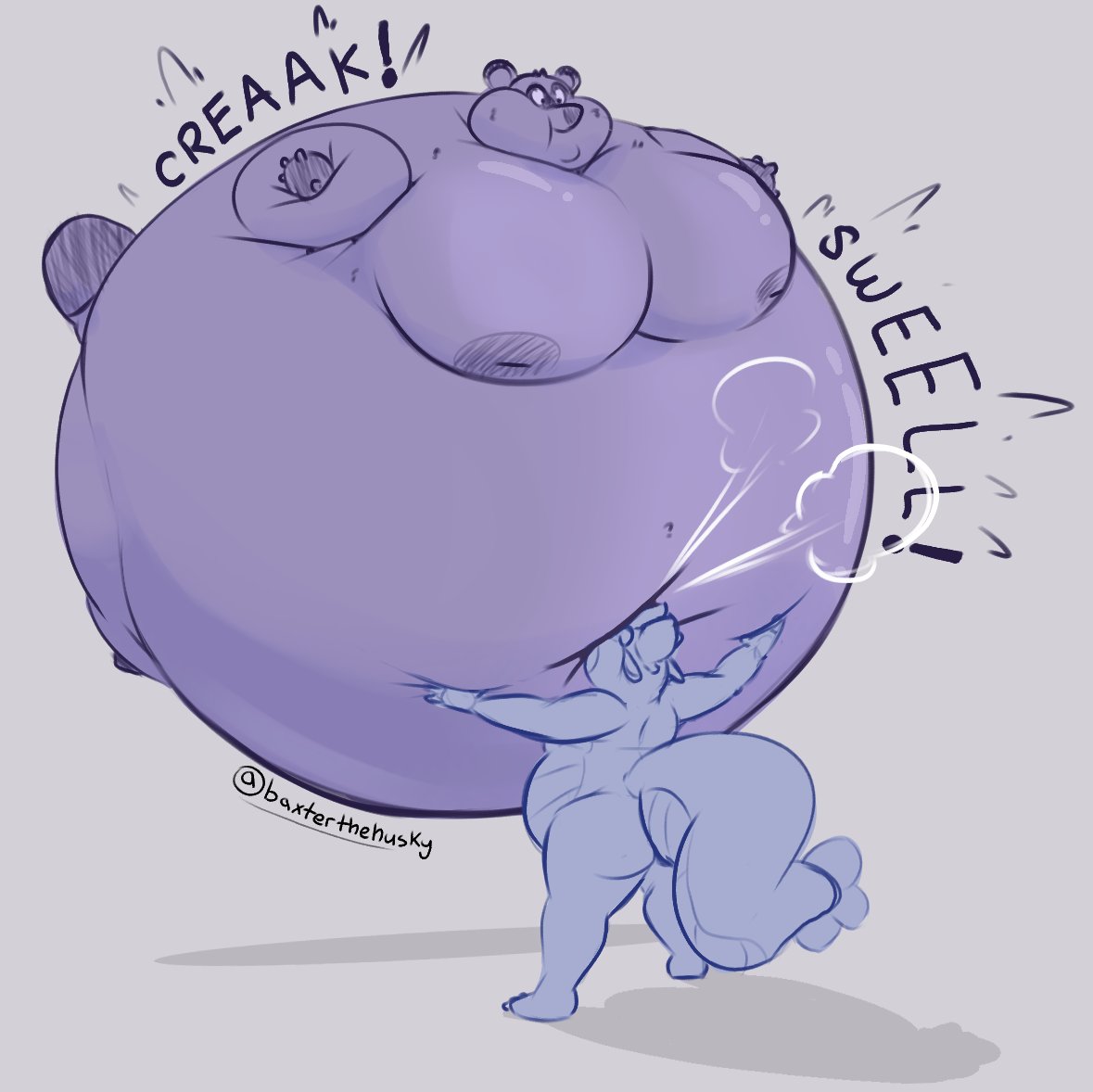 Sometimes its fun to puff people up by their belly button
