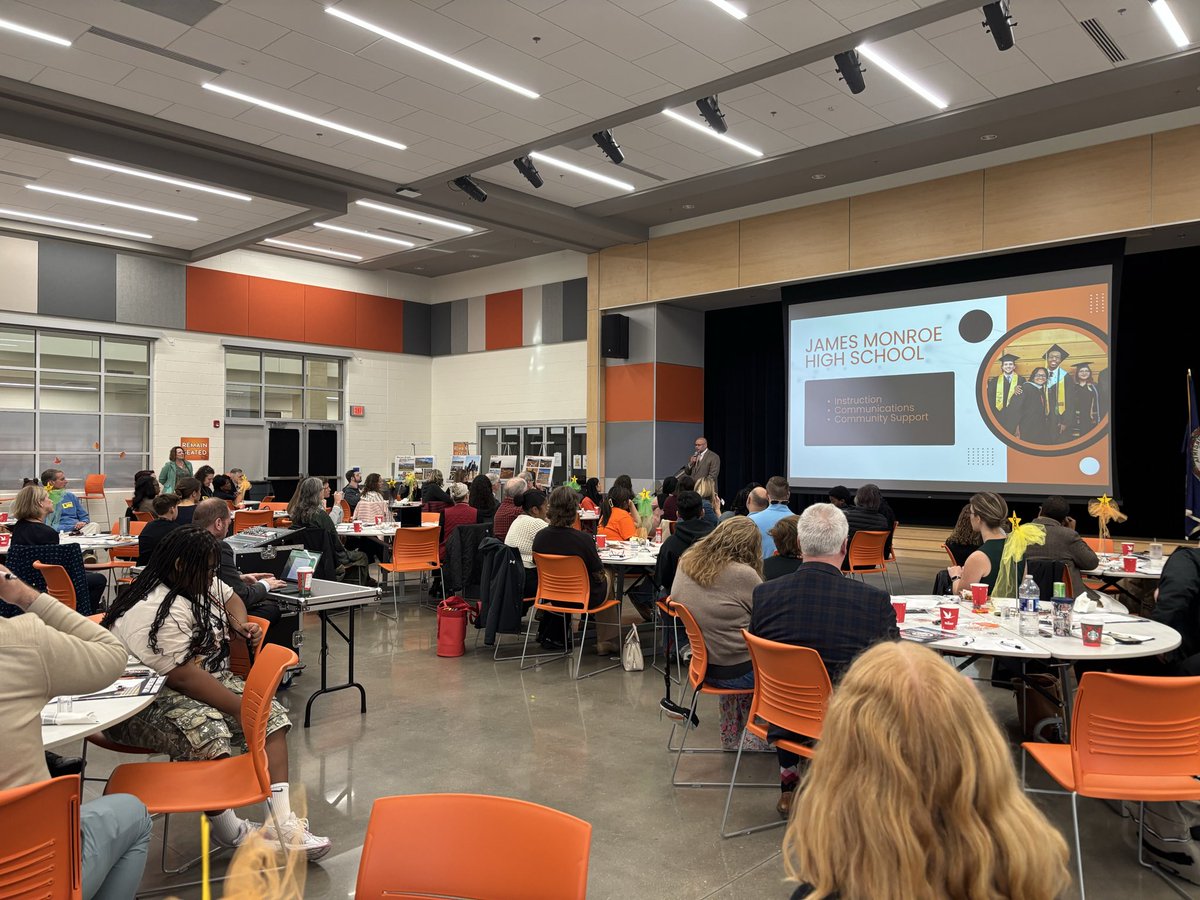 12th Superintendent’s Roundtable Discussions at the new W-GMS building.  Principals share their goals and initiatives before table talks and school tours. 👍 <a href="/FredSchools/">FXBG Schools</a>