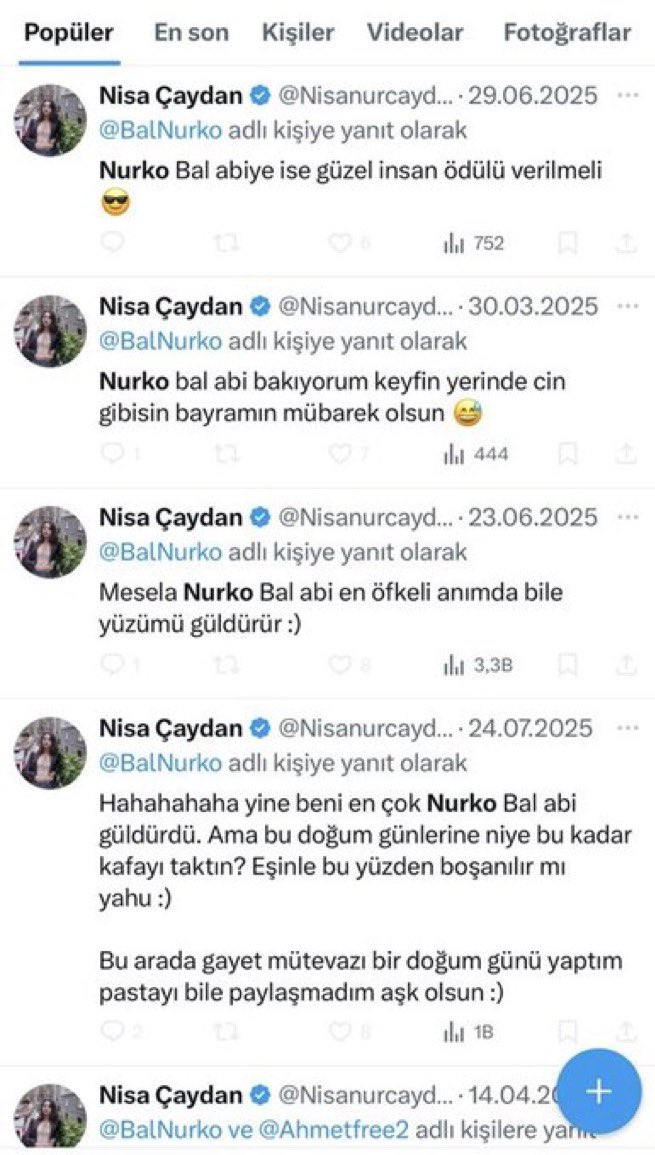 ⚠️ Kimler, kimlerle yan yana? 

Profil fotoğrafını Furkan Bölükbaşı yapan PKK’lı bir hain, 20 şehidimiz için aşağılık bir paylaşımda bulundu.

Nisa Çaydan’ın, şehitlerimizle alay eden PKK’lı teröriste birkaç ay önce övgüler dizdiği ortaya çıktı.