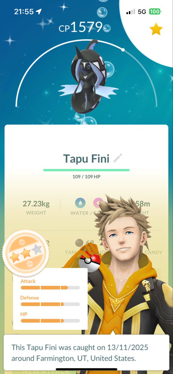 Thanks <a href="/ashslayyyxo/">ashleyyy ❤︎︎</a> for the invite! Terrible IVs but a really cool shiny! 🥳🥳🥳✨✨✨