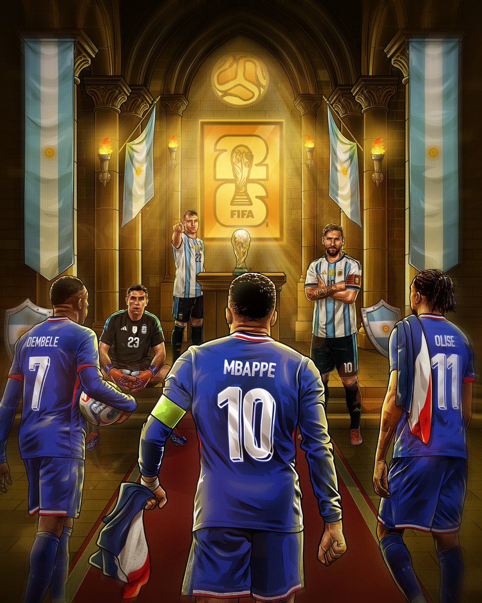 fifaworldcup_fr's tweet photo. 🇫🇷 De retour pour reprendre la couronne 🏆👑

#FIFAWorldCup | @dembouz | @KMbappe https://t.co/pICfU8z6jO