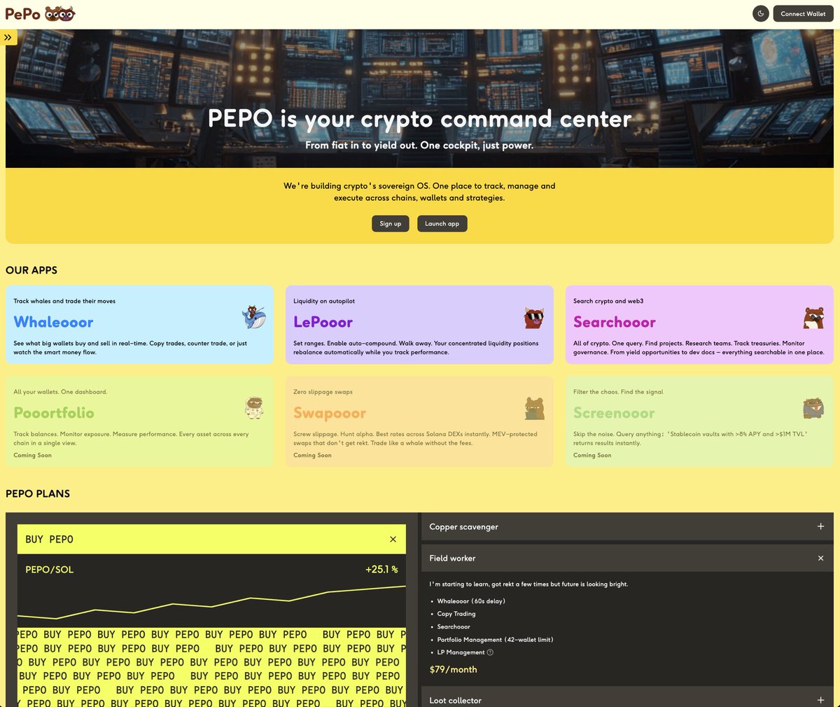 <a href="/ozlemeth_/">Özlem 🍌🦍</a> <a href="/alCamel77/">camel took your bag lol</a> <a href="/pepo_is_fun/">PEPO</a> already released: whale watcher with integrated swap tool to follow or counter trade the whales, with as low as 0% slippage

and planning to release: an auto compound liquidity tool and a all in one portfolio tool