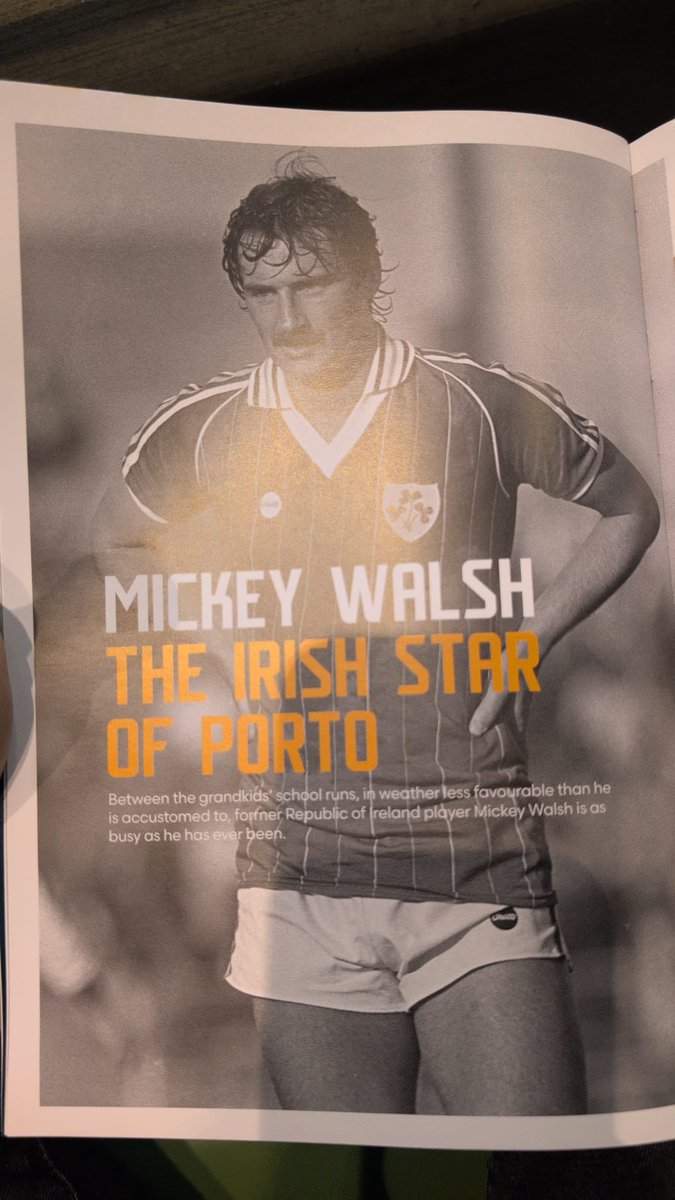 Honoured to get a few words with the legend that is Mickey Walsh for tonight’s programme! 🇮🇪

(📸 <a href="/AndrewDempsey98/">Andrew Dempsey</a> )