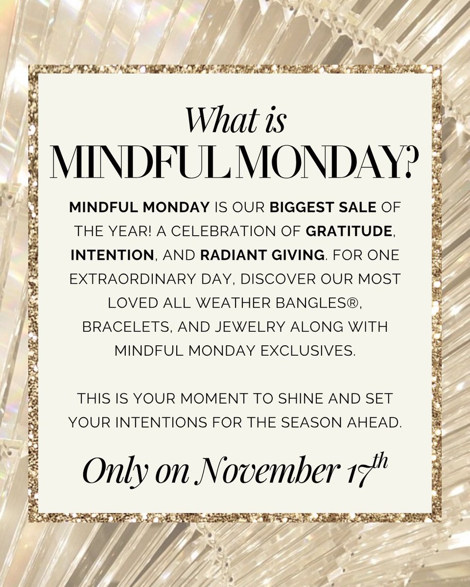 Whether you've been a BuDhaGirl for years or you're new to our community, it's ALWAYS good to be in the know! 💫 We've been talking about Mindful Monday (upcoming on Monday, 11/17), but you may be wondering... "What IS Mindful Monday?"
 
Our favorite day of the year is coming up