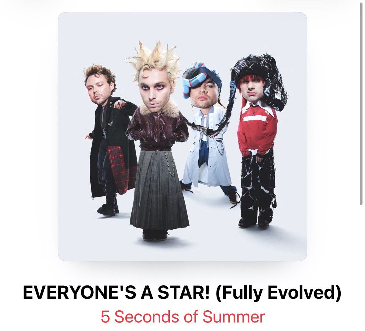 Tha5SOSFamily's tweet image. Everyone’s A Star (Fully Evolved) 

Out at Midnight local. ⭐️

Includes the tracks 
13. Start Over 
14. Wishful Dreaming 
15. Chest 
16. I’ll Find You