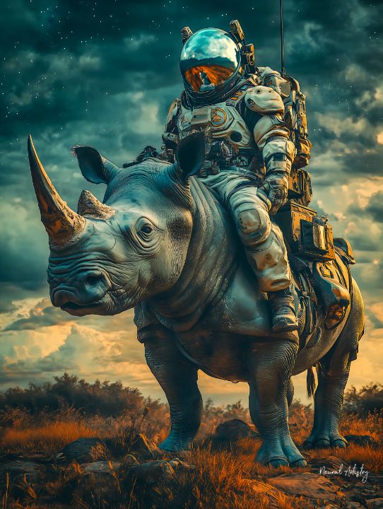 __neural__'s tweet image. Art of the Day! &quot;The Astral Sentinel&quot;. Buy at: ArtPal.com/neural-artistr…