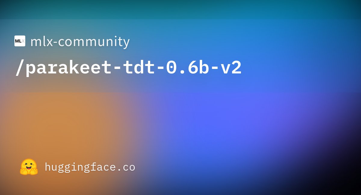 OrganicGPT's tweet image. most people don&apos;t realize but MLX isn&apos;t just for language models. parakeet-mlx is an efficient speech-to-text tool you can run on apple silicon. it&apos;s so easy, just do `uv tool install parakeet-mlx` and use it in terminal. it uses a 600M model! as good as openai whisper