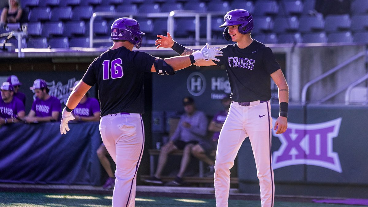 TCU_Baseball's tweet image. home run smiles for @nolan_traeger 

#GoFrogs | #FrogballUSA