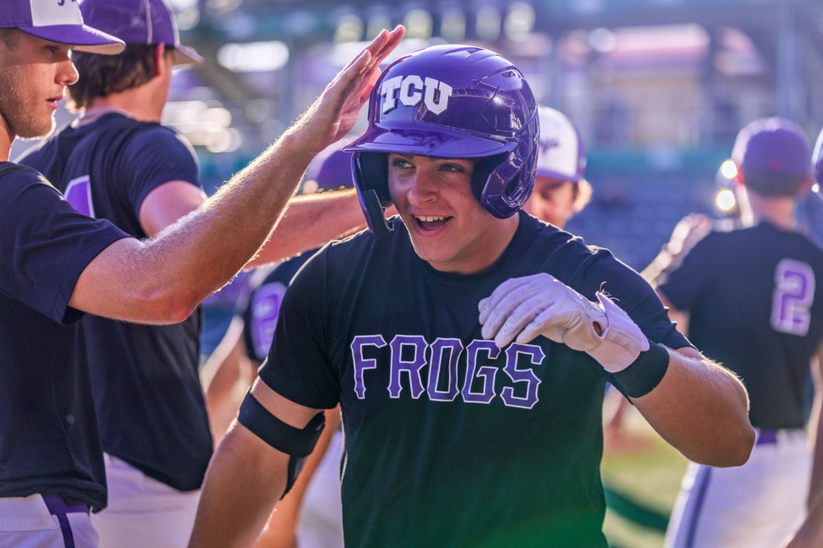 TCU_Baseball's tweet image. home run smiles for @nolan_traeger 

#GoFrogs | #FrogballUSA