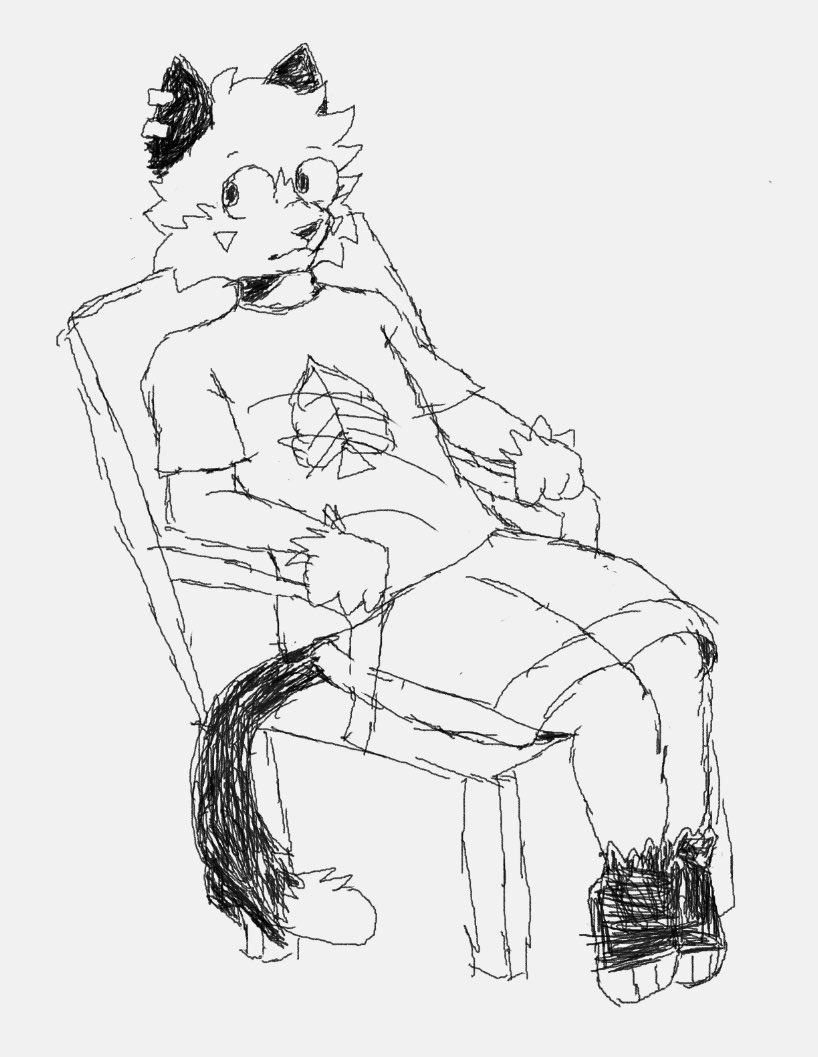 rockiiart's tweet image. bro sitting outside