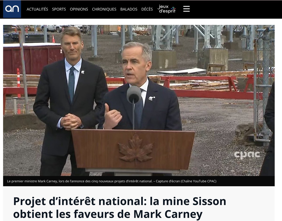 susanholt's tweet image. La mine Sisson a été ajoutée à la liste des grands projets du gouvernement fédéral, un autre signe clair du rôle que le Nouveau‑Brunswick peut jouer dans l’économie canadienne.

Ensemble, nous veillerons à ce que cette opportunité renforce notre province, soutienne des emplois…