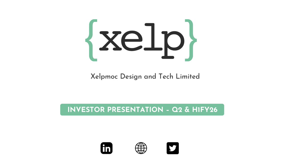 _Investor_Feed_'s tweet photo. 🚀 Xelpmoc’s Ventures Showcase Growth & Challenges: Key Updates on Revenue, Deals & Awards | MCap 195.05 Cr

- Mihup’s ARR exceeds ₹1000 Mn, backed by a multi-million dollar Tata Motors deal.
- Woovly’s ARR reaches $3.2M with 245+ brands on its platform.
- Pencil signs $950K service deal with Alphabet/Google (revenue over 36 months).
- Snaphunt launches https://t.co/UxJpThYiac & Snaphyre—8.5M job seekers, 10K employers onboard.
- The Star In Me (TSIM) wins Gold Award for 'Startup of the Year' at ET Human Capital Awards 2025.
- Kids Stop Press reports H1FY26 revenue of ₹60 lacs via brand partnerships.
- Biome’s investments in https://t.co/fF9Rg3YRaT & OsteoForge yield 4.4x valuation uplift.
- Q2’26 revenue at ₹7.6M (down 53.7% YoY); PAT at ₹(19.3)M.
- Fair value of investments (Sept 30, 2025): ~₹703.4M.
- Board approves partial sale of Mihup stake for ₹100M consideration.

Complete Source: https://t.co/7U29oLP04Y

Disc: Information provided in this tweet can be inaccurate, verify through the source before making any investment decision.

Preview 👇 (First 4 out of 34 pages)