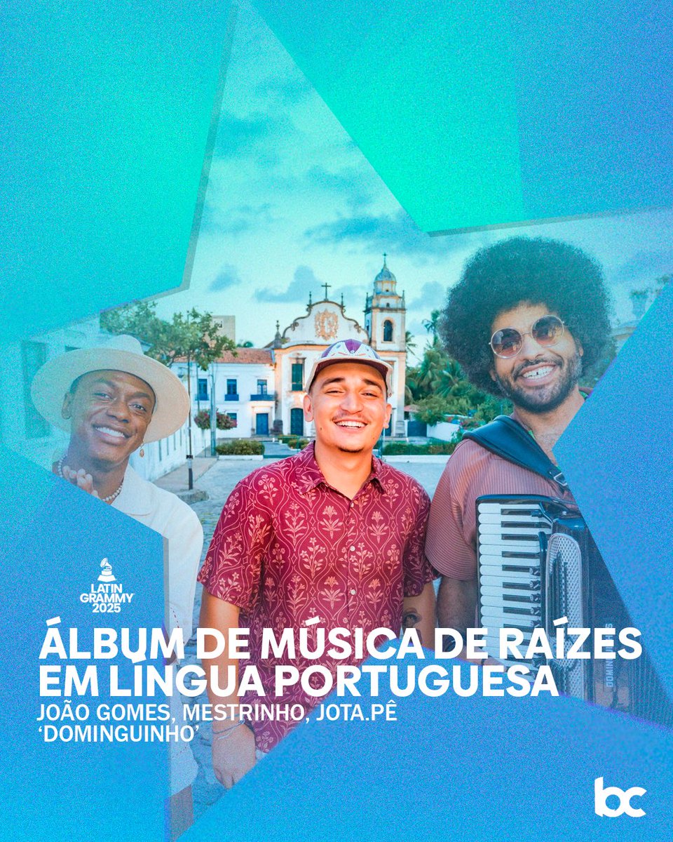 bchartsnet's tweet image. 🏆🇧🇷 João Gomes, Maestrinho e Jota.Pê GANHAM o #LatinGRAMMY  de Melhor Álbum de Música de Raízes em Língua Portuguesa por "Dominguinho".