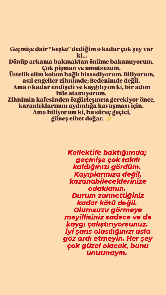 Kollektif enerjiye baktım ve bilmeniz gereken durumlar olduğunu gördüm. 
Bu açılım ihtiyacı olana gelsin 💌
Uyumlananlar iz bırakarak enerjiye dahil olabilir ☘️
Şifa olsun ✨️
#tarot #kollektif #okuma