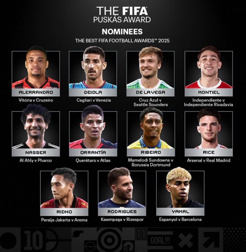 idextratime's tweet image. ✅ RESMI : Goal spektakuler Rizky Ridho ke gawang Arema FC masuk dalam nominasi FIFA Puskas Award 2025. 💥🤯😱

• Penentuan pemenang melalui voting dengan bobot 50% vote publik dan 50% vote panel ahli FIFA.
• Voting dibuka mulai hari ini hingga 3 Desember.

Waktunya kalian…