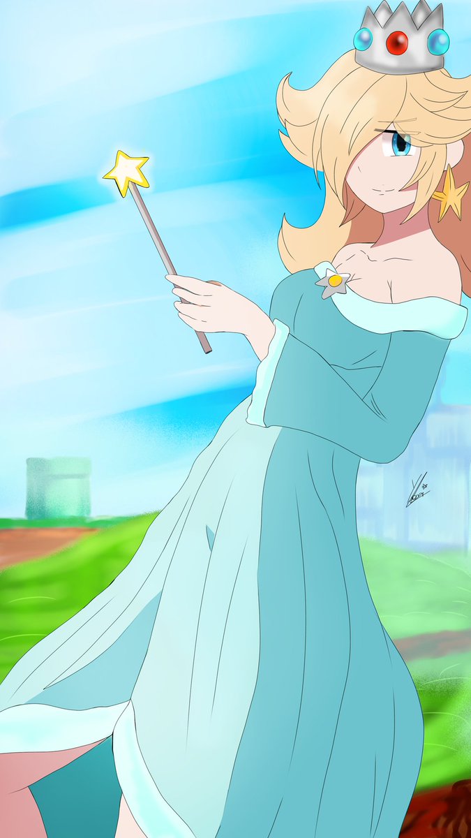 Capitalizing on the hype surrounding Super Mario Galaxy: The Movie hehehe 

I drew Rosalina. 
#Rosalina #SuperMarioGalaxy
#art