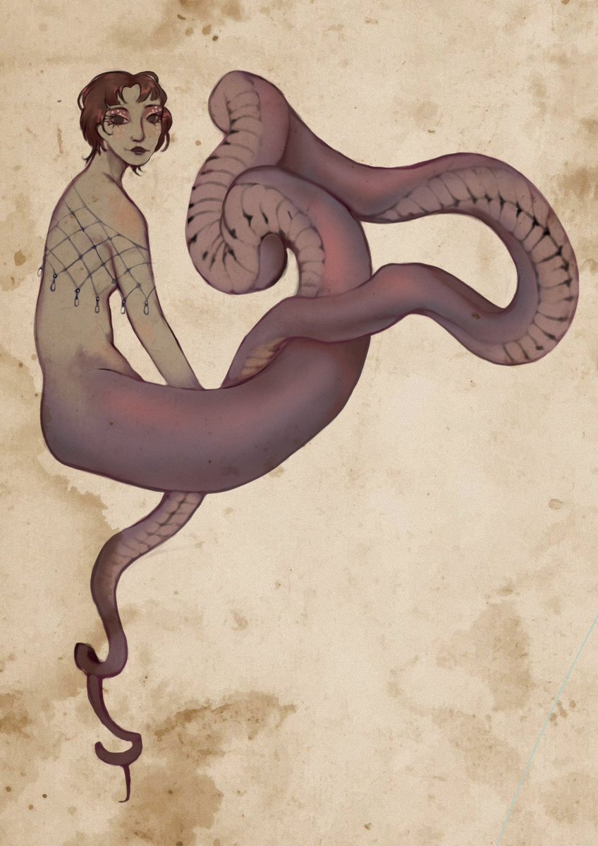 atominkk's tweet image. I made a lamia with a gamine face 𓆗⋆.˚
#bestiary