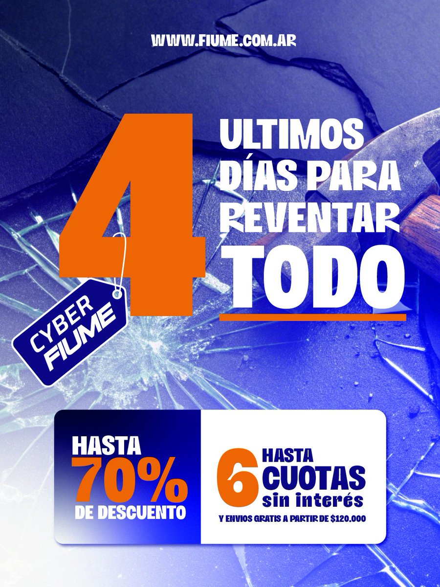 ÚLTIMOS 4 DÍAS DE DESCUENTOS 🔥🔥

El 𝗖𝗬𝗕𝗘𝗥 𝗙𝗜𝗨𝗠𝗘 llega a su fin, y seguimos tirando los precios por la Web! 😎

💣 𝗛𝗮𝘀𝘁𝗮 𝟳𝟬% 𝗢𝗙𝗙 en toda la Colección de nuestros Clubes
💥 Hasta 6 CUOTAS SIN INTERÉS y envíos GRATIS a partir de 120k

 fiume.com.ar