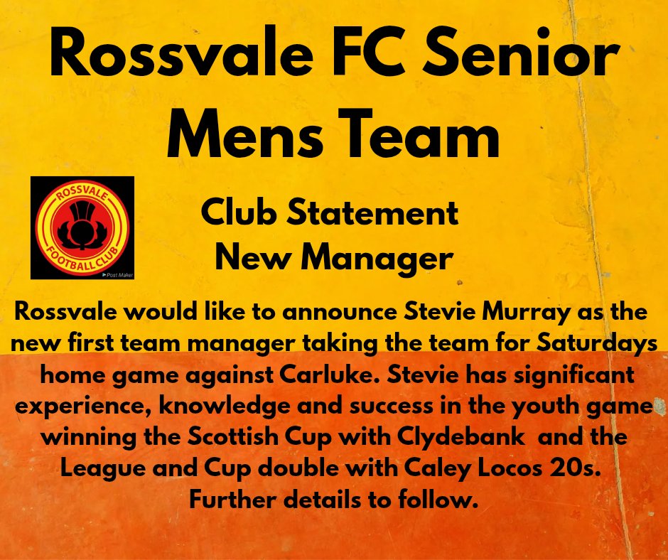 Rossvale Football Club tweet media