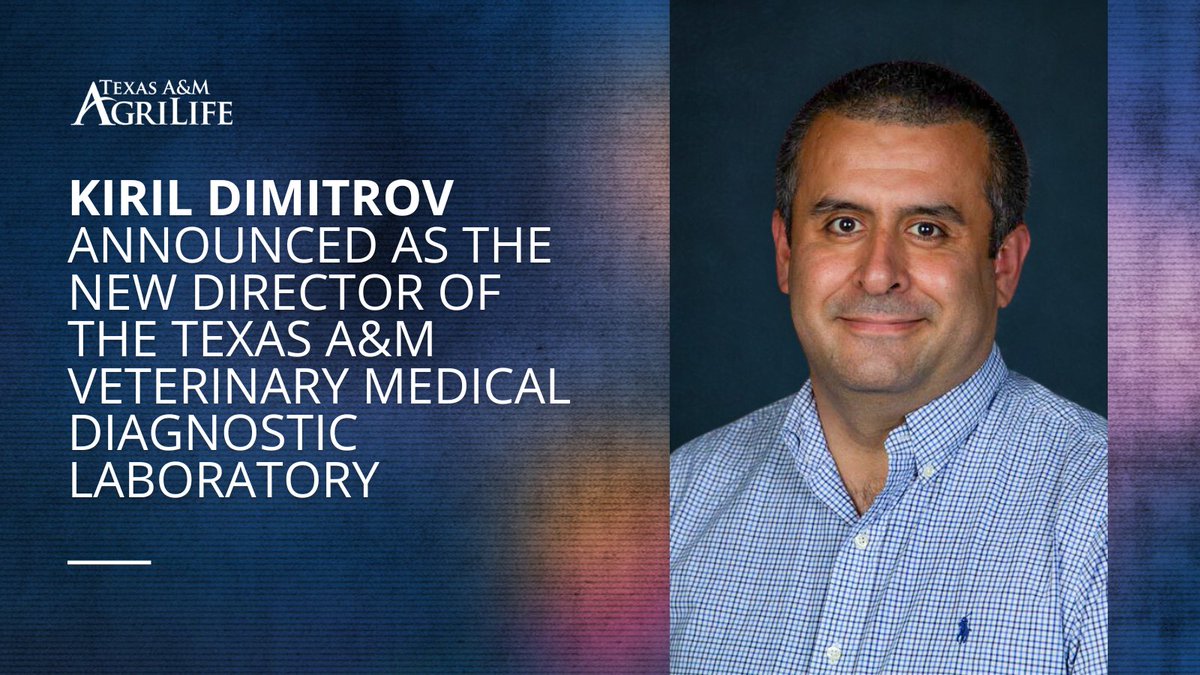 We are pleased to announce the promotion of acclaimed agency expert Kiril Dimitrov as Director of <a href="/tvmdl/">TVMDL</a>.
 
This appointment marks an exciting new chapter for the agency under Dimitrov’s leadership and expertise. Learn more: tx.ag/KirilTVMDL
<a href="/tamusystem/">Texas A&M System</a>