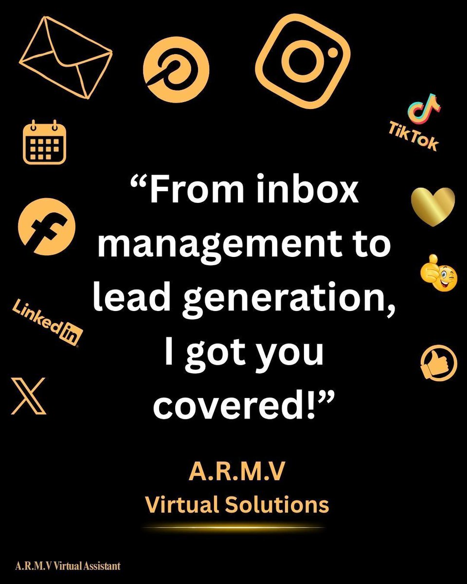 ARMV75587's tweet image. “From inbox management to lead generation, I got you covered!”  🙏 
#VASolutions #DelegateTasks #AdminSupport