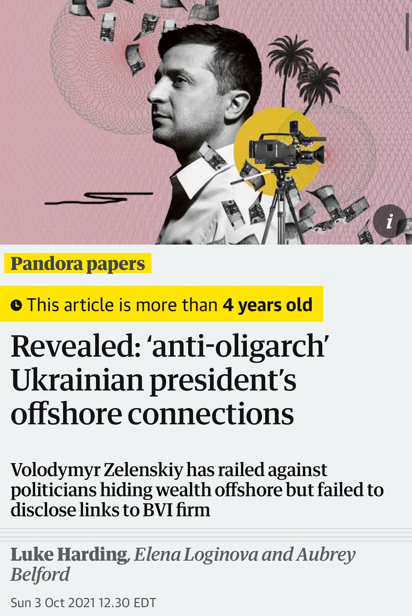 provemewrong411's tweet image. Absolutely everyone knew about zelensky’s corruption; it was nothing new, but they just never cared. Ukraine became a giant money-laundering operation, and Western elites needed a crook to operate it…

Great read. theguardian.com/news/2021/oct/…