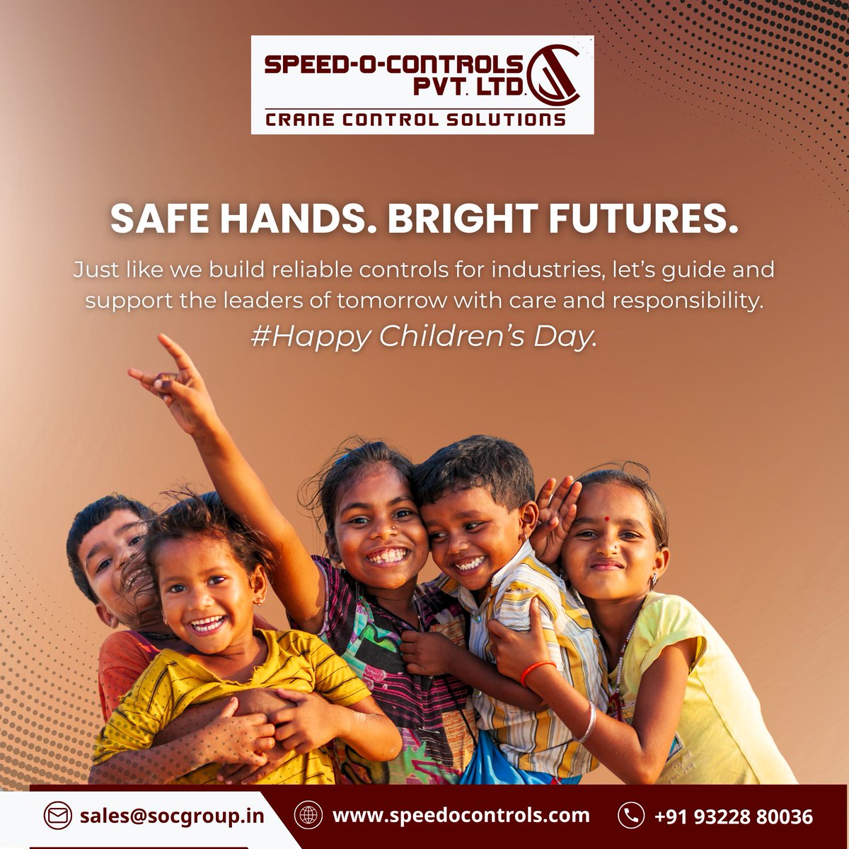 SpeedOControls's tweet image. Strong foundations build bright futures. 💪🌈
This Children’s Day, we celebrate the young minds who will guide tomorrow’s progress — with the same precision, safety &amp;amp; care that define Speed-O-Controls.
 Safe Hands. 
Happy Children’s Day! 🎈
#SpeedOControls #ChildrensDay