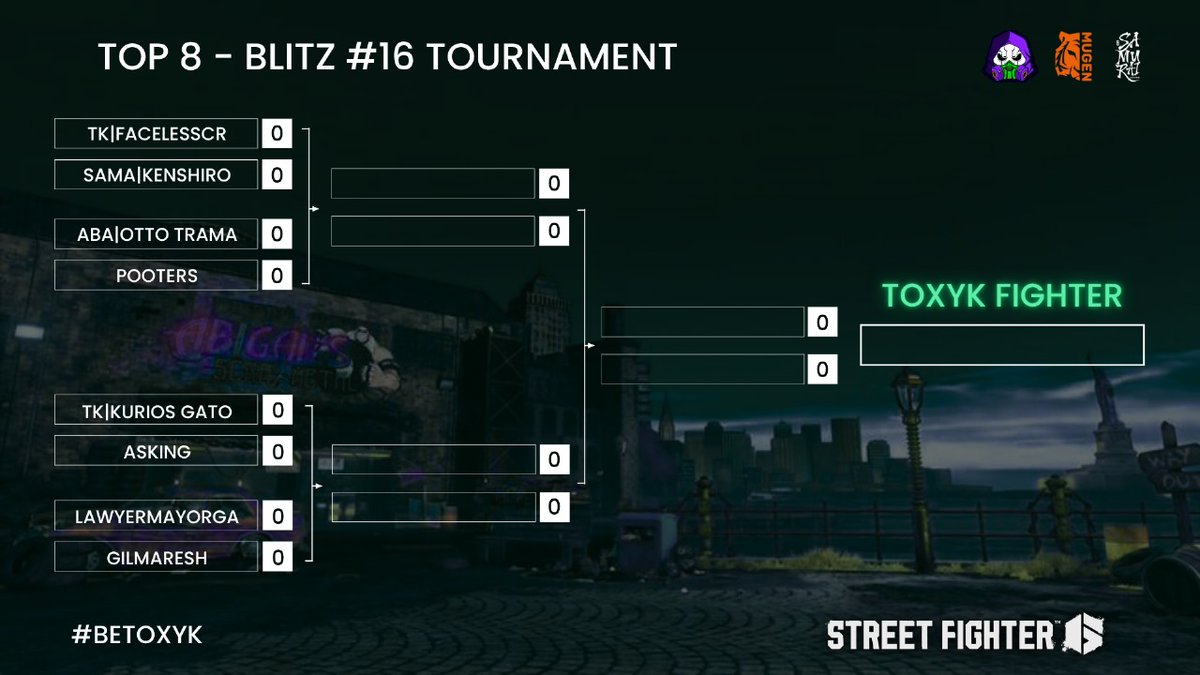 Se viene la séptima entrega de los Blitz tournament en la callejeras y con esto nos acercamos más al top 8 final, quien será el séptimo Toxyk Fighter!?🔥☢️💥
#Blitz #betoxyk #StreetFighter6 #fgc
📆: Viernes 14
⏰: 7:30pm CR
🎙️: Gran🐷 <a href="/rrejy89/">Jerry Alfaro Venegas</a> 
📺: youtube.com/@toxykesports?…
🇭🇳🇨🇷🇳🇮