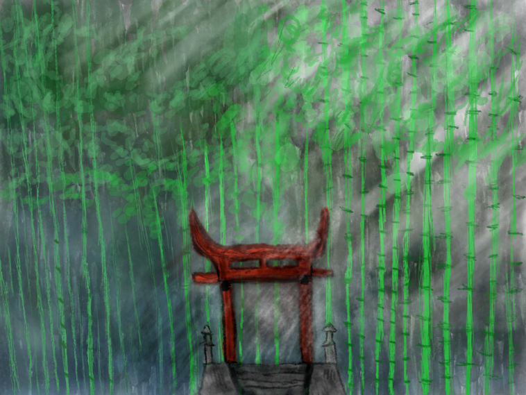Kyherain's tweet image. Bamboo forest art #art #Forest