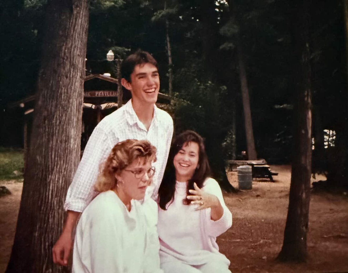 The year was 1987 and look at the big hair and naive and innocent smiles. A first love, a good friend, and summertime in the Adirondacks.