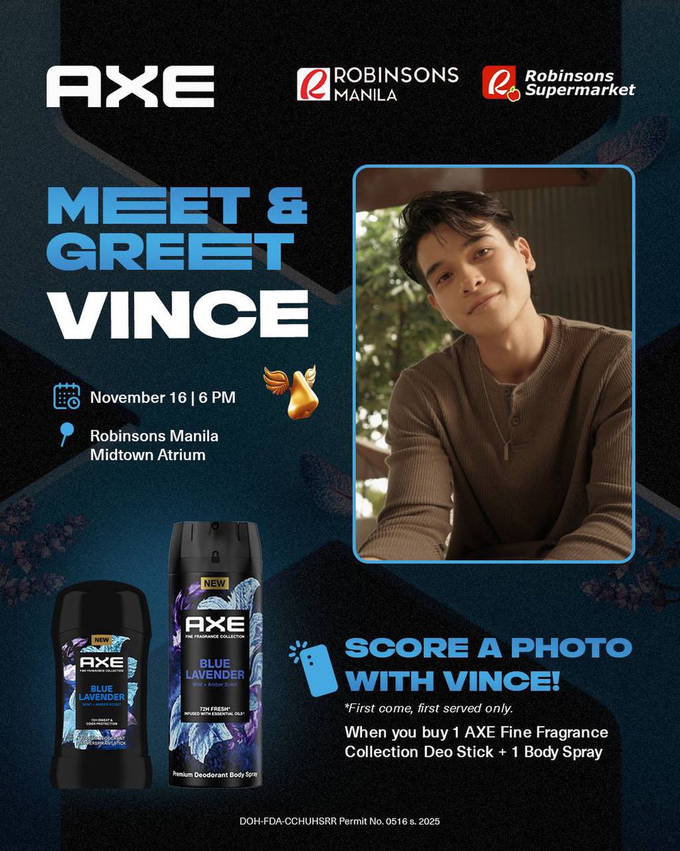thevincies07's tweet image. SEE YOU TODAY, TOMORROW AND ON SUNDAY! @VinceMaristela 

• Nov 14, 4pm: Penshoppe Event at SM Mall of Asia
• Nov 15, 5pm: Sparkle Concert
• Nov 16, 6pm: AXE Meet &amp;amp; Greet with Vince

! See you Vincies and Burundoy Enjoyers! 🩷

#VinceMaristela #events