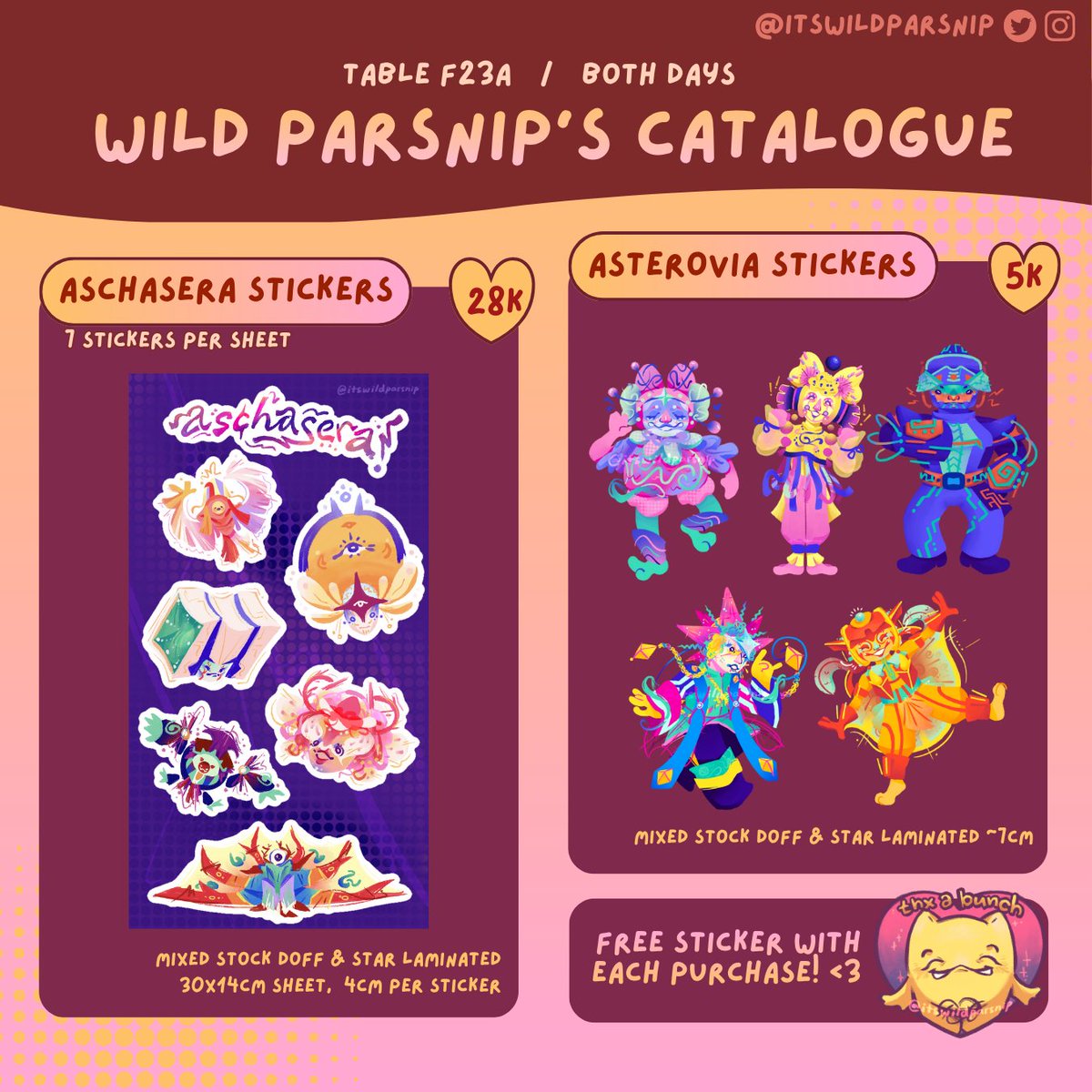 itswildparsnip's tweet image. [💗&amp;amp;🔁 appreciated💏]

Super mendadak‼️‼️ My OTS only CF21 catalogue !!

📅15 November 25 (Day 1 &amp;amp; 2)
❣️F23-A I.O.U.
💌 Emojis, FSRD ITB Performances, and OC Art (Monjie!)

#cf21 #comifuro21 #comifuro21catalogue