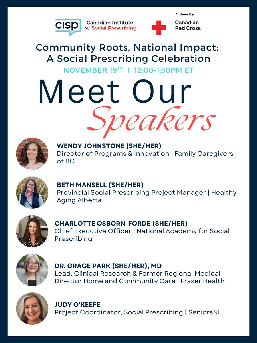 CISP_ICPS's tweet image. Only 6 days to go! 🎉 If you haven’t registered yet, now’s the perfect time. Join us on November 19th at 12 PM EST for Community Roots, National Impact: A Social Prescribing Celebration.

We’ll come together to reflect, learn, and celebrate the changemakers driving social…