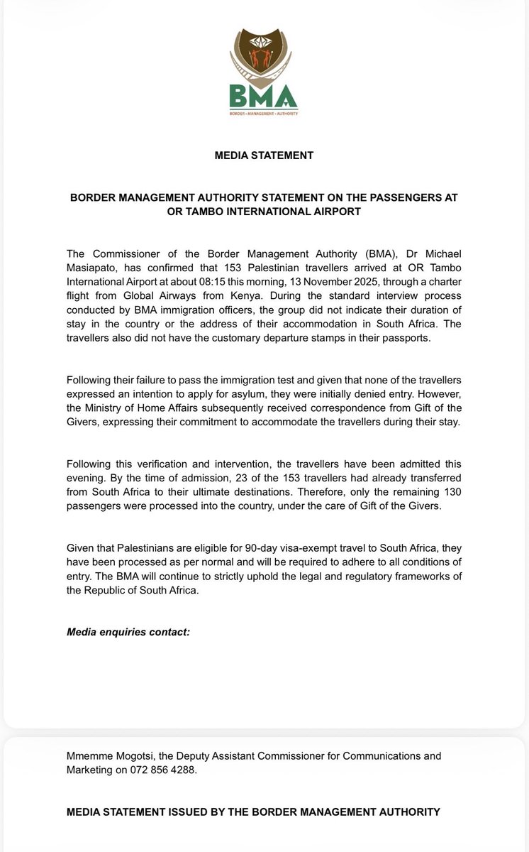 So, it just takes a call from the Gift of the Givers to open border gates. No consultations with anyone including Intelligence structures. Woww👏👏👏