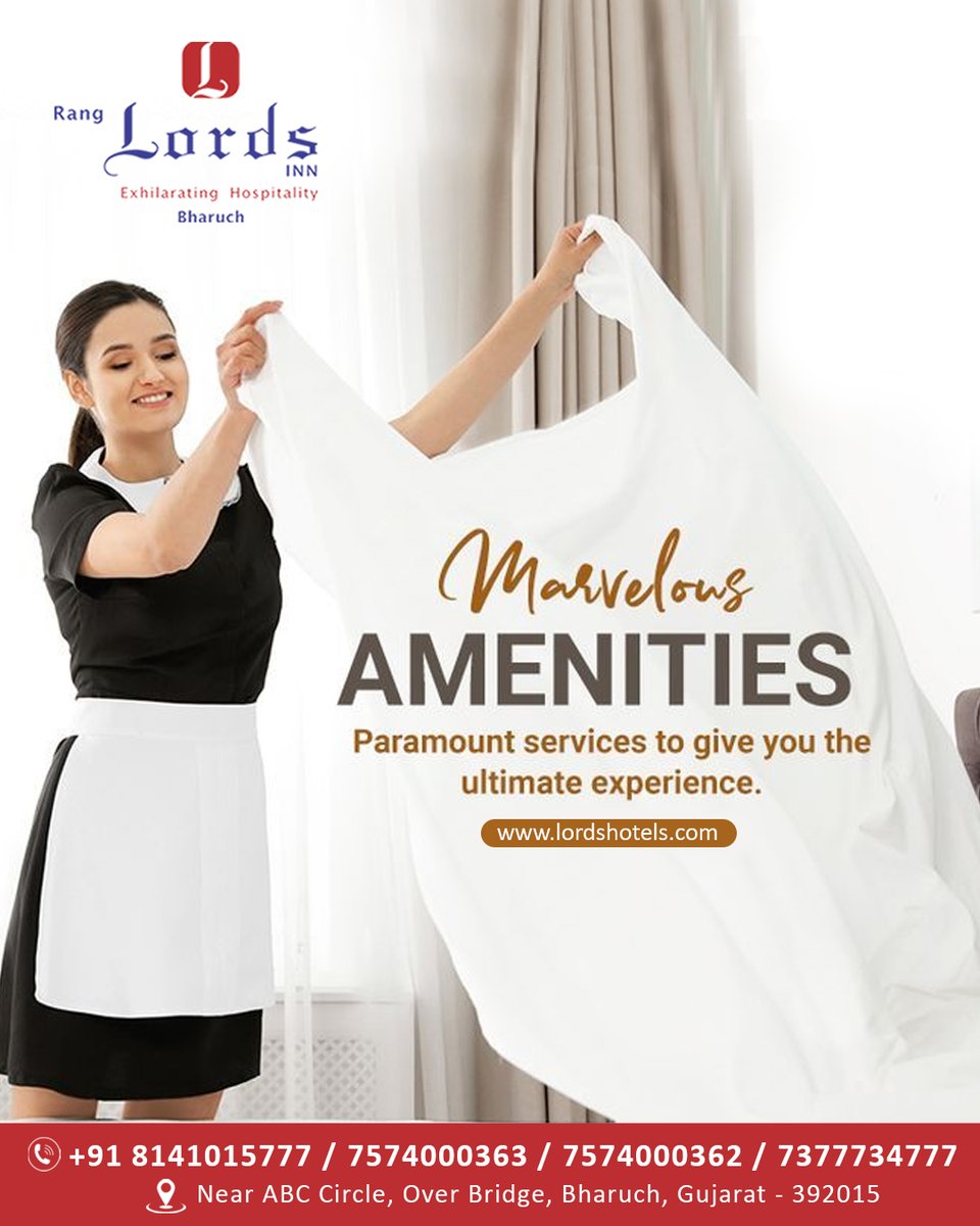 LordsInnBharuch's tweet image. "Stay with comfort, dine with delight, relax with premium amenities — all under one roof."

#HotelExperience #LuxuryAmenities #StayComfortable #HospitalityExcellence #TravelGoals #HotelVibes