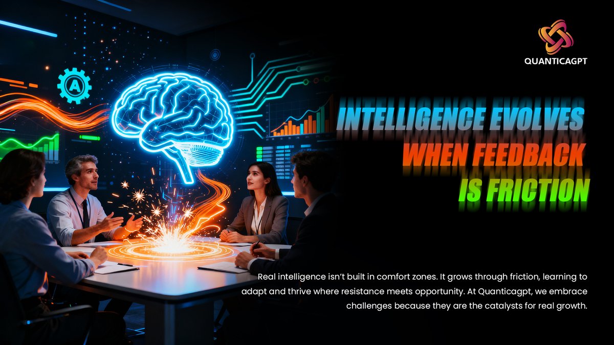 QUANTICAGPT_'s tweet image. ⚙️ “What doesn’t challenge you, doesn’t change you.”
🌐 Intelligence evolves through friction, not comfort.
💎 Feedback sharpens systems, resistance builds innovation.

#Quanticagpt #AdaptiveAI #SmartSystems #InnovationThroughResistance