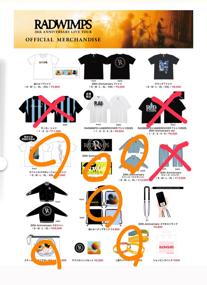 RADWIMPS 20th Anniversary ジャージ