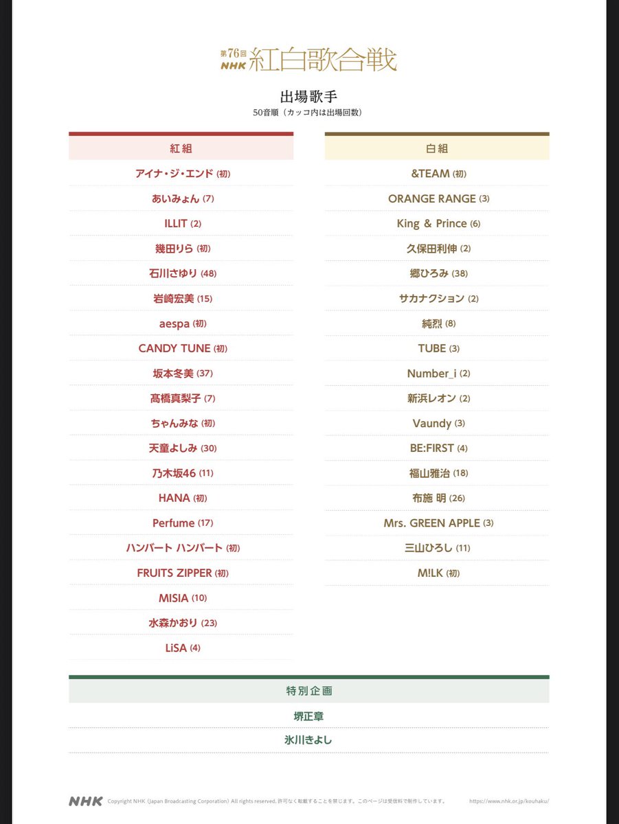 コールドスリープ前、最後に紅白！
サカナクションとのコラボ観れないかな〜
今年の観覧申込み22万件！当たらないだろうけど12/1のメール待ちます
#prfm