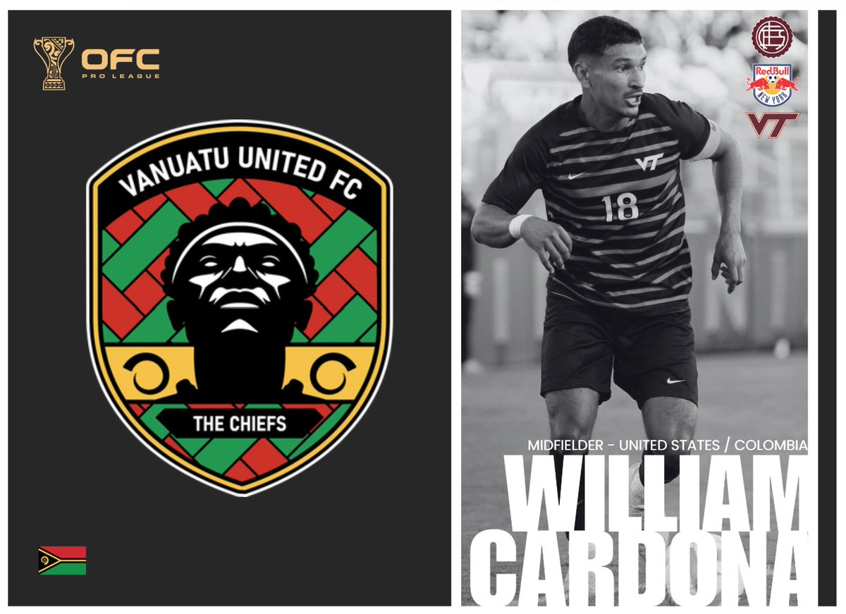 MarkKelkenberg's tweet image. Couldn't be more thrilled for William Cardona signing with Vanuatu United FC in the new OFC Professional League.

Can't wait to see him in action again, facing teams from Australia, New Zealand, Tahiti, Fiji, Papua New Guinea and the Solomon Islands with a chance at qualifying…